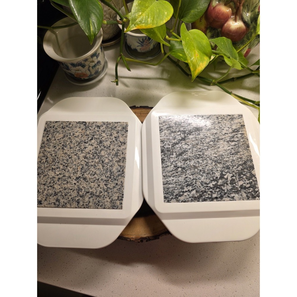 2 Telabrands  Stoneware Granite Microwave warmer - Hot Shot Heating HOT PLATE
